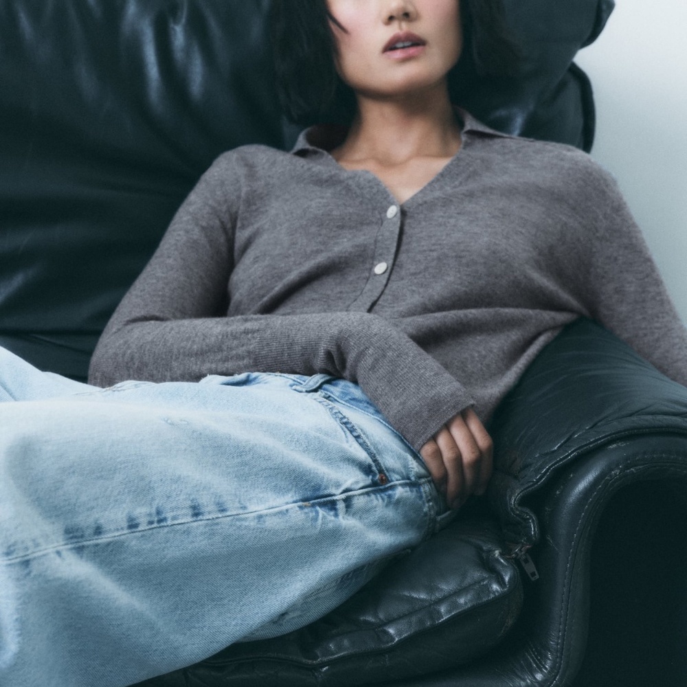 NEW Zara 100% Wool Knit Polo Sweater